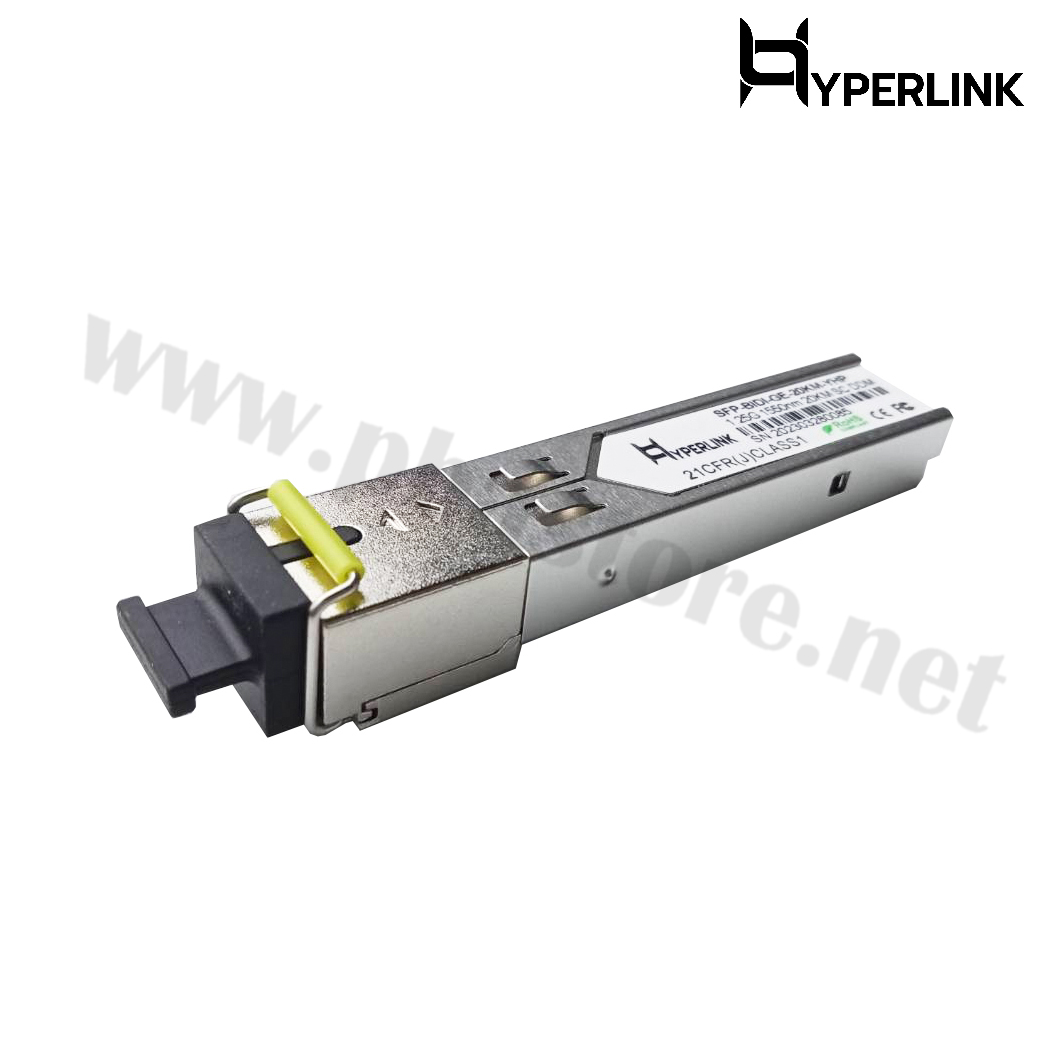 SFP MODULE 1.25G Bidi SMF SC TX1550nm/RX1310nm 20Km สีเหลือง HYPERLINK